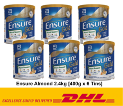 6 cans x 400g Abbott Ensure Gold Almond -EXPRESS SHIPPING - £180.84 GBP