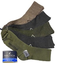 Nautica 5-Pair Men&#39;s Casual Mid-Crew Socks   Kalamata Assorted - £15.45 GBP