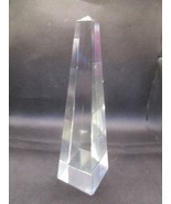 Crystal cut Obelisk 9 1/2&quot; tall4 sides  [aC] ^^ - $169.72 CAD