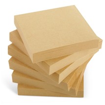 6 Pack Kraft Paper Sticky Notes Set For School, 100 Sheets Per Pad, 3X3In - $20.89