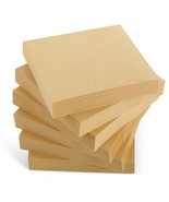 6 Pack Kraft Paper Sticky Notes Set For School, 100 Sheets Per Pad, 3X3In - £17.19 GBP