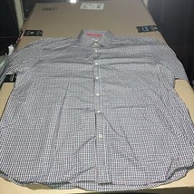 Jeremy Argyle NYC Men&#39;s Plaid Button Up Shirt, Gray/Red, XXL, Long Sleeve - $18.80