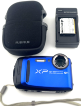 Fujifilm Finepix XP90 16MP Digital Camera Blue Waterproof 5x Hdmi 4K Wi Fi Tested - $178.27
