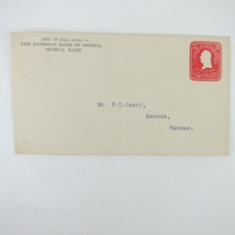 US Postal Stationery F.L. Geary National Bank of Seneca Kansas 2 cent Antique - £7.47 GBP