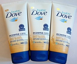 3 Pack Baby Dove Eczema Care Soothing Cream Fragrance Free 5.1 oz. Each  - £26.27 GBP