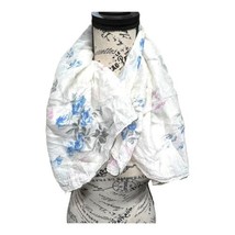 Vintage Victorian Blue Roses Floral Square Scarf Wrap 26”Wildflowers Spring - £18.62 GBP