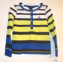 Baby Phat Girls Long Sleeve Shirt Yellow Blue White Black Size 4 NWT - $11.97