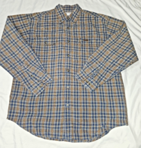 CARHARTT Men’s Large Regular Fit Long Sleeve Plaid Button Up Cotton Shir... - $15.96