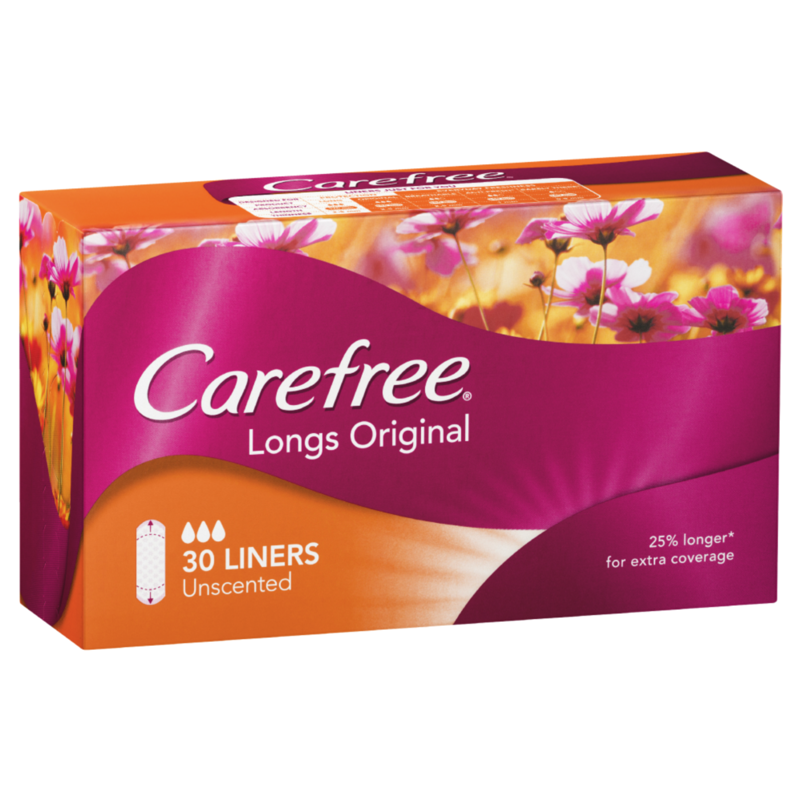 Carefree Longs Original Unscented 30 Liners - $70.08