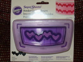 Wilton Sugar Sheets Border Cutting Insert Hearts NEW HTF - £13.17 GBP