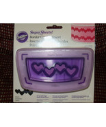 Wilton Sugar Sheets Border Cutting Insert Hearts NEW HTF - £13.11 GBP