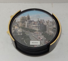 Vintage 1970&#39;s Madrid Spain Set of 6 Souvenir Coasters - $26.19