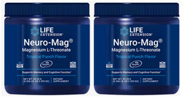 NEURO-MAG Magnesium L-Threonate Tropical Punch Powder 2 Bottles Life Extension - £48.10 GBP