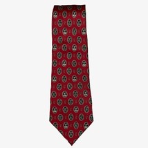 Tommy Hilfiger Vintage Italian Silk Tie  Red Blue Gold Made in USA - £7.97 GBP