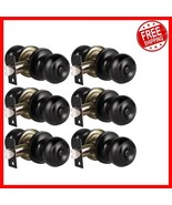 6 Pack Keyless Matte Black Privacy Door Knobs - Perfect for Bathrooms &amp; ... - $1,027.72 MXN