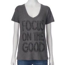 Mighty Fine Brand &quot;Focus On The Good&quot; T Shirt Juniors Sz L NWT - £14.18 GBP