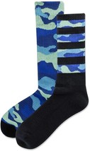 Hot Sox Men&#39;s 2-Pk. Camouflage Stripe Half Cushion Crew Socks-Shoe Size ... - £10.29 GBP