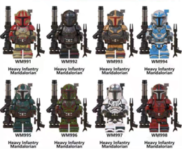 1 Set 8pcs Minifigures The Heavy Infantry Mandalorian Building Blocks - £7.89 GBP+