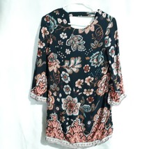 Ecote Women&#39;s Size S Top Floral Long 3/4 Sleeves Boho Hippie - £19.59 GBP