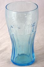 Vintage Coca Cola Glass - Classic Embossed Logo Light Blue Collectible D... - $8.67