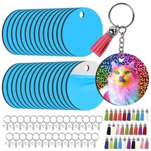 Sublimation Keychain Blanks Bulk - 120Pcs Sublimation Blanks Keychain Wi... - £21.57 GBP