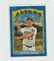 Michael Brantley (Astros) 2021 Topps Heritage Blue Sparkle Parallel Card #54 - £5.42 GBP