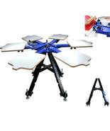 Height Adjustable1 Color 6 Station Single Rotating Silk Screen Printing ... - $756.95 CAD
