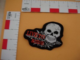 Motorcycle patch skull live to ride vintage - £7.73 GBP