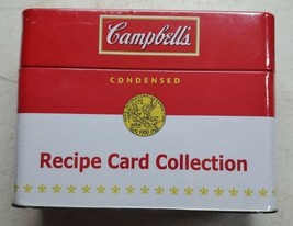 Campbell&#39;s Recipe Card Collection Tin Box w/ Campbell&#39;s Soups Recipes + ... - £7.58 GBP