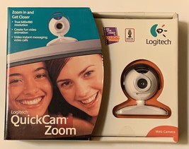 LOGITECH QuickCam Zoom For Live Video Snap Pics & has Microphone for Chats - £19.47 GBP