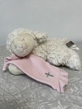 Demdaco Goodnight Prayer Lamb Soft Pink Blanket Plush Stuff Animal Baby Baptism - £14.58 GBP