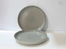 New Over And Back Options Gray Stoneware Set Of 2 Salad Plates - £21.91 GBP