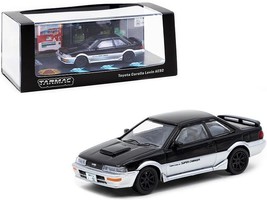 Toyota Corolla Levin AE92 Black and Silver 1/64 Diecast Model Car by Tar... - $33.38