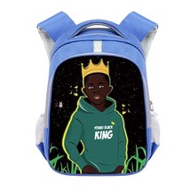 13inch afro boys print backpack children school bags for black boy kid  bag  Afr - £109.10 GBP