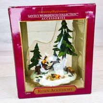 Vintage Santa&#39;s Workbench Duck Pond Trees Snow Christmas Village 6&quot; Figure NEW - £14.97 GBP