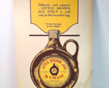 Little Brown Jug Syrup Advertising Sign 1940s Original 18 1/2 x 11 1/2&quot; - $19.75