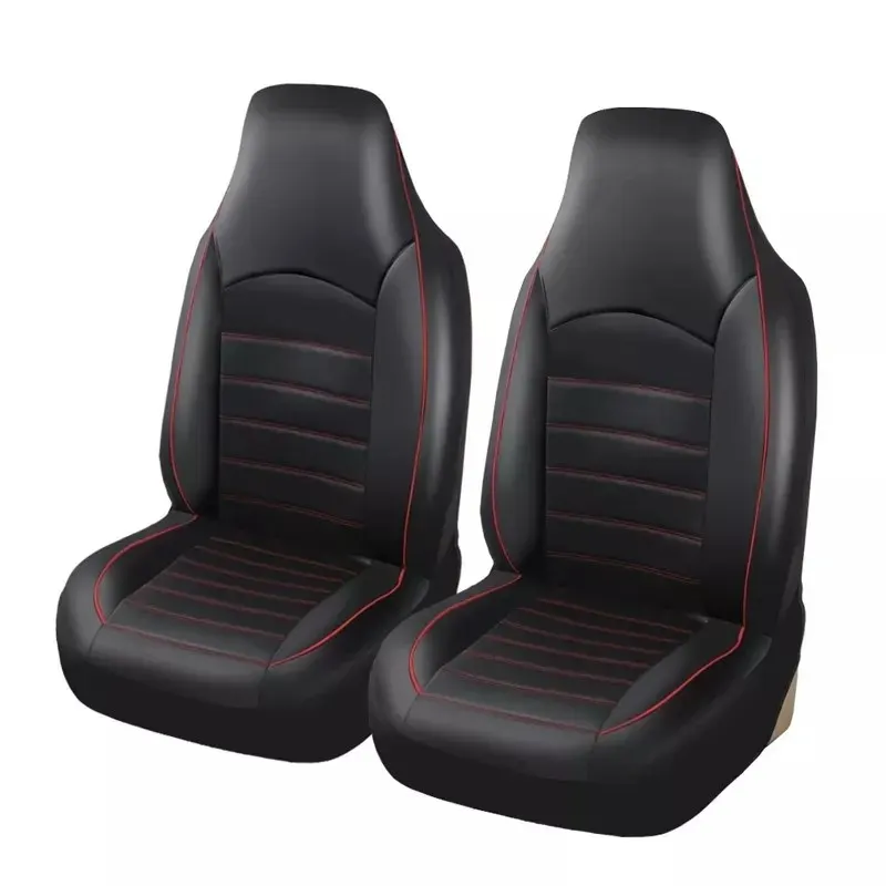 AUTOYOUTH PU Leather Front Car Seat Covers High Bucket Car Seat Cover Auto - £38.42 GBP+