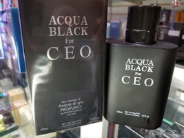 Acqua Black For Ceo By Secret Plus 100 Ml / 3.4 Oz Edt Spray ** New Sealed Box - £29.00 GBP