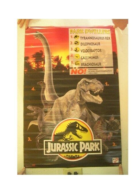 Jurassic Park Poster Park Dwellers Sign Dinosaur - $13.48