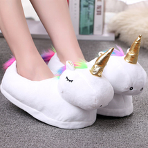 Cute Women Cotton Slippers Slip-on  Winter Warm Plush Grils Bedroom Shoes Indoor - £17.11 GBP