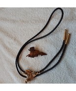Robbins Attleboro saddle scarf holder copper? &amp; saddle holder with Bolo tie - $45.00