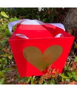 Valentine&#39;s Gift Bag Treat Surprise Box Heart Shaped Design Wrapping Sup... - $3.95