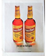 Early times Kentucky straight bourbon whisky print ad 1965 - $10.50
