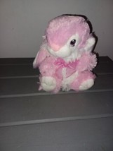 Dan Dee Collectors Choice Plush Bunny Pink White 6" Soft Eyes Stuffed Animal - $10.00