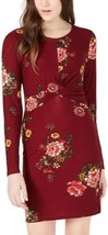 Planet Gold Juniors Floral Print Twist Bodycon Dress, X-Small, Zinfandel Floral - $17.33