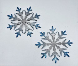 Blue Tinged Winter Wonderland Snowflake 6 Pair&quot; - £15.41 GBP