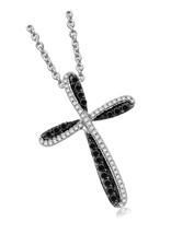 Sterling Silver with 1/3 Cttw Treated Black and 18 - £380.87 GBP