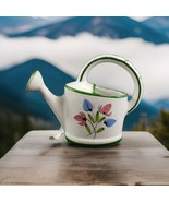Ceramic Watering Can Hand Painted Floral Portugal Reel 831 SIGNED - $371.47 MXN