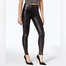 SPANX Faux Leather Moto Legging Women’s Size Small Black 20136R - £34.70 GBP