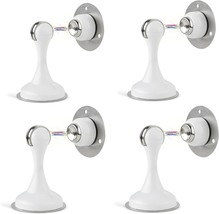 Magnetic Screw In Or Adhesive Door Stoppers White-4 Pack - £27.68 GBP